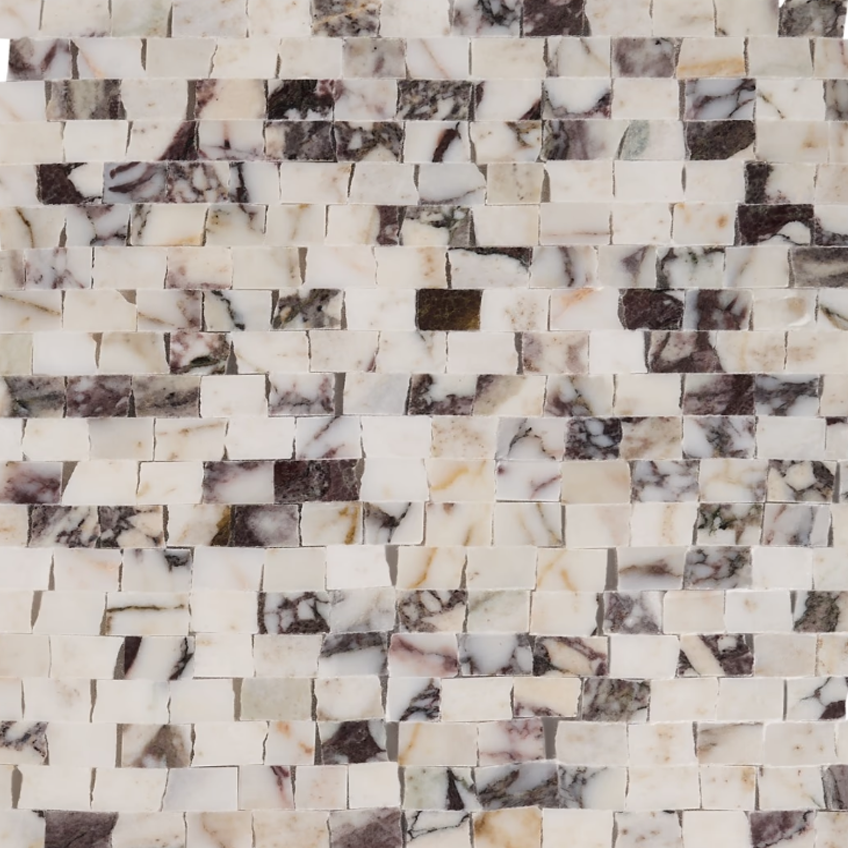 Calacatta Viola Premium Broken Joint 0.62" x Random Honed Mosaic