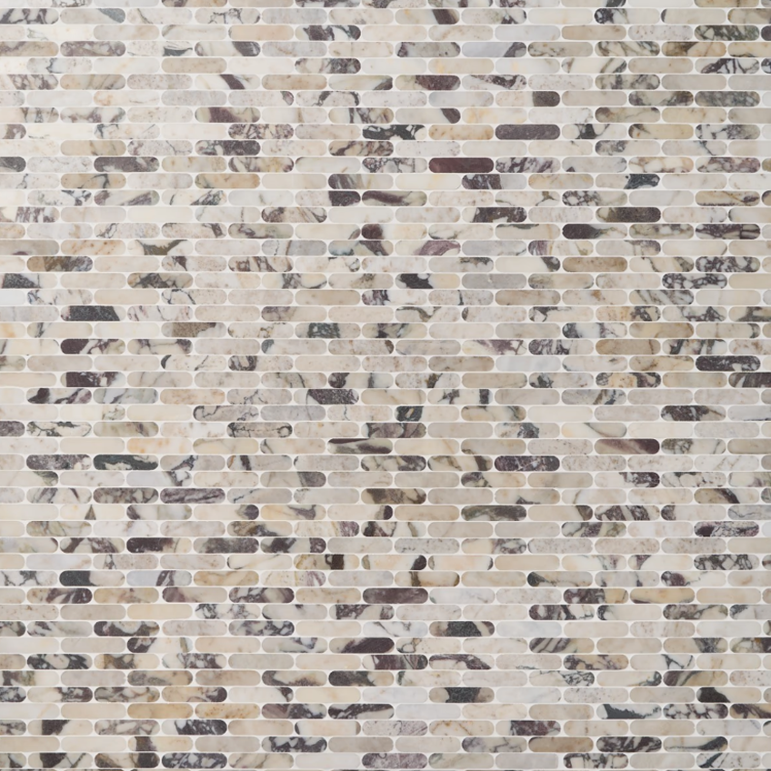 Calacatta Viola Premium 1x4 Pill Honed Mosaic