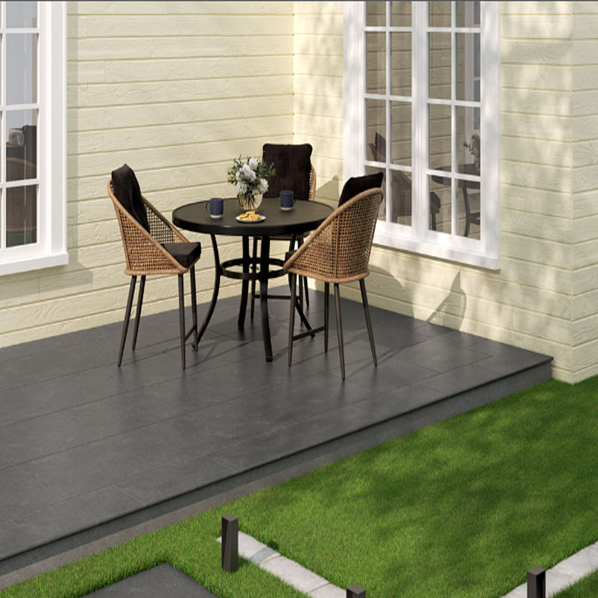 Arterra Paver Vulkon Nero Matte 24"X24"X2CM