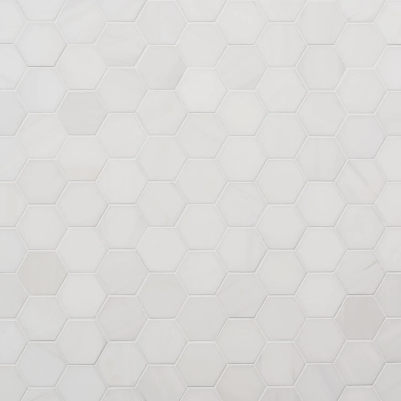 Bianco Dolomite White 2" Hexagon Premium Honed Mosaic