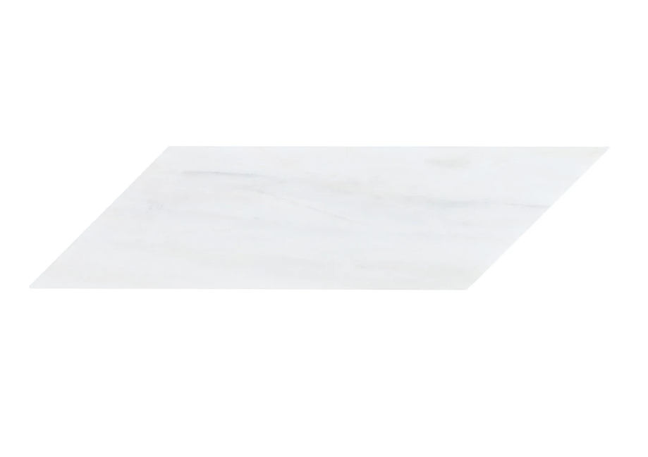Bianco Dolomite White Chevron Premium 3" x 12"