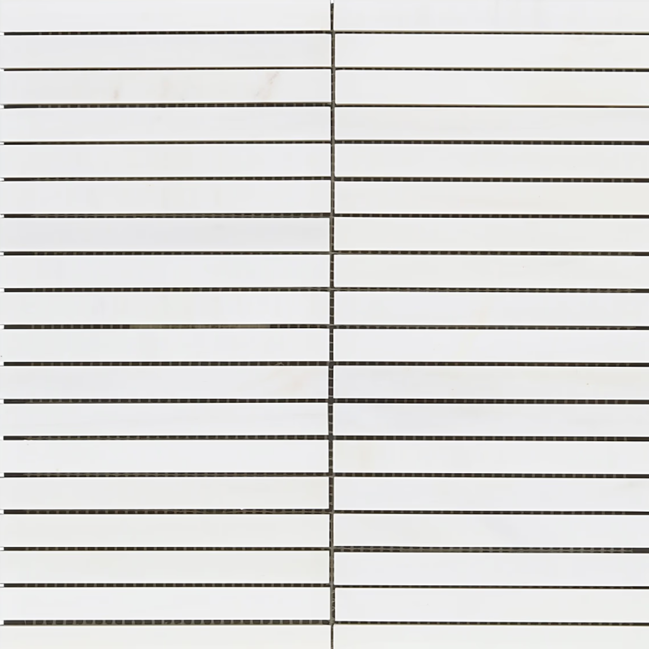 Bianco Dolomite White 5/8" x 6" Stacked Premium Mosaic