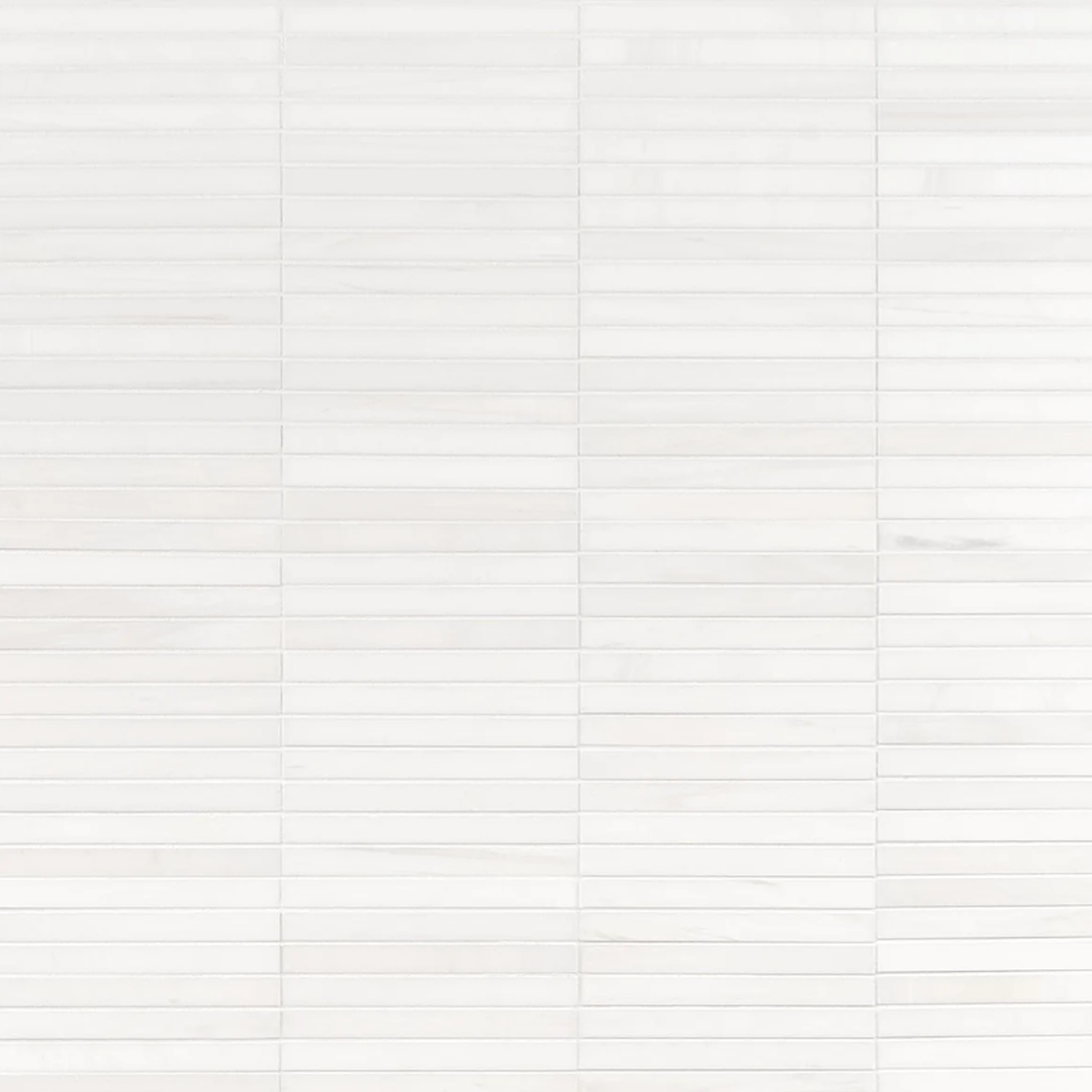 Bianco Dolomite White 5/8" x 6" Stacked Premium Mosaic