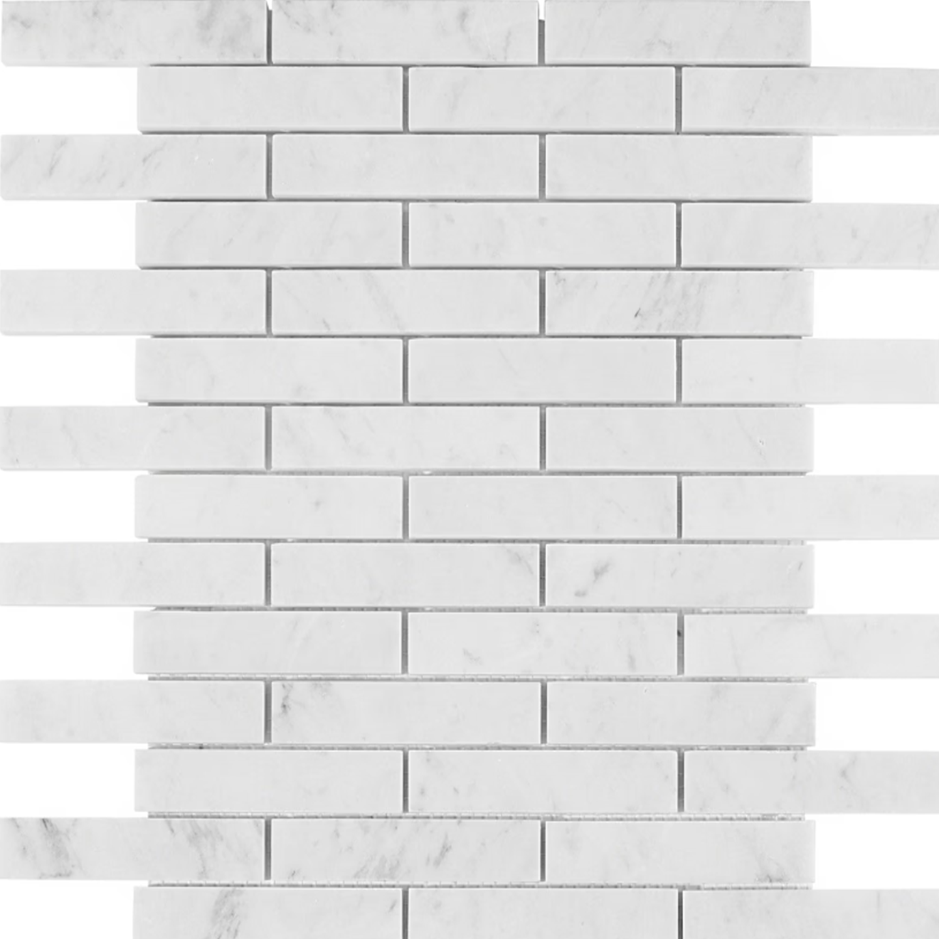 Carrara 3/4" X 4" Big Brick Pattern Mosaic Polished