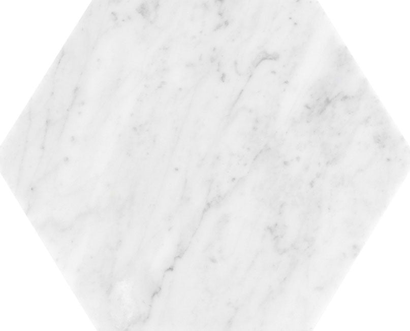 Carrara 10" Hexagon Honed