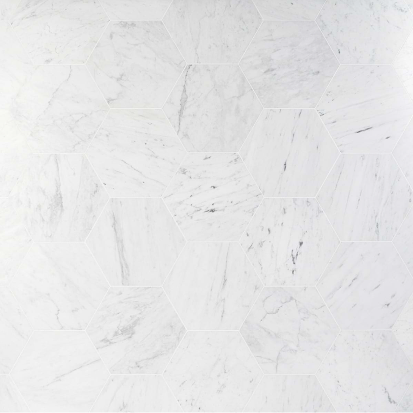 Carrara 10" Hexagon Honed
