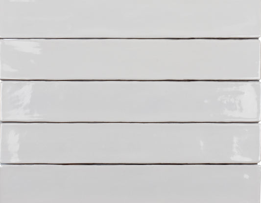Zellige Ceramic White 2" x 16" Polished