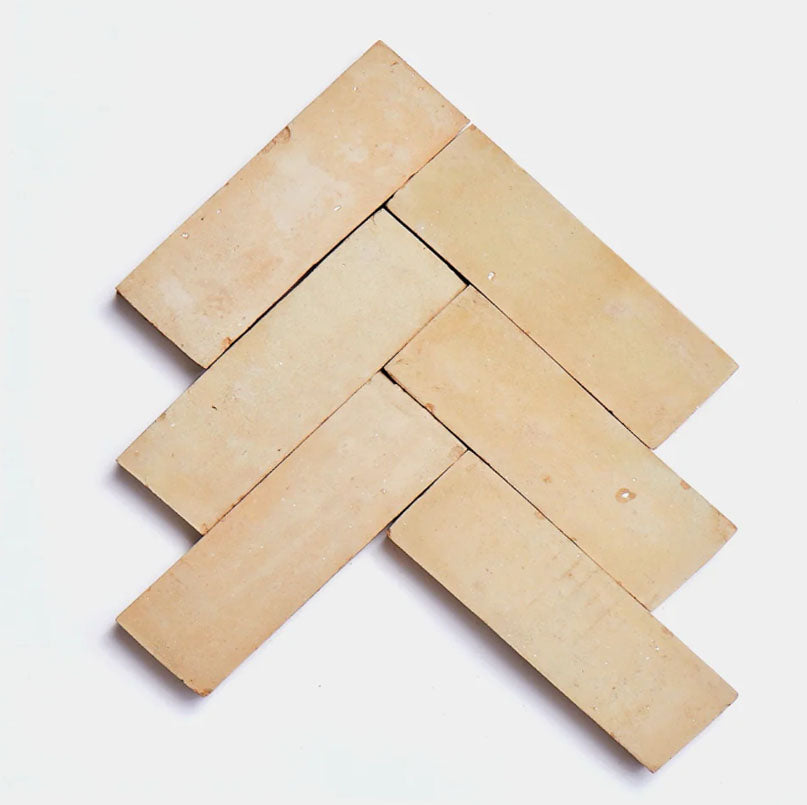 Raw Sand Handmade Clay Tile — 2" × 6"