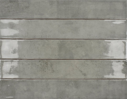 Zellige Ceramic Tender Gray 2" x 16" Polished