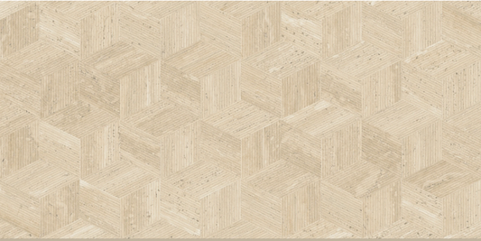 Sensi Roma Cream Satin  Cube Deco 24" X 48"
