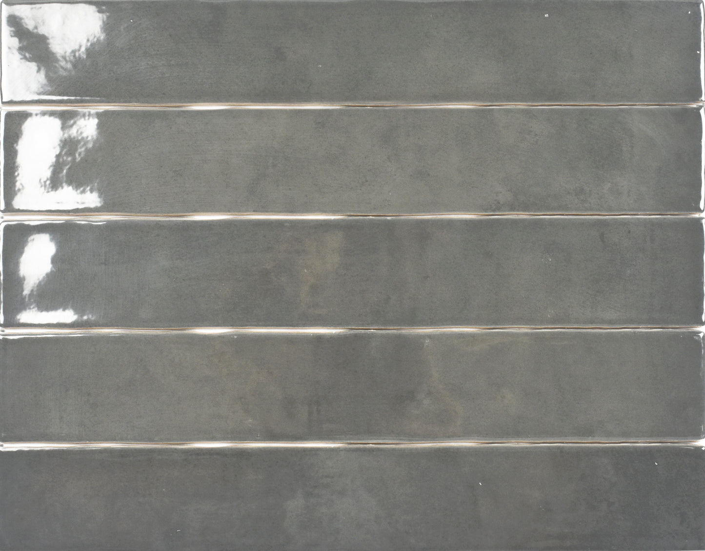 Zellige Ceramic Dark Gray 2" x 16" Polished