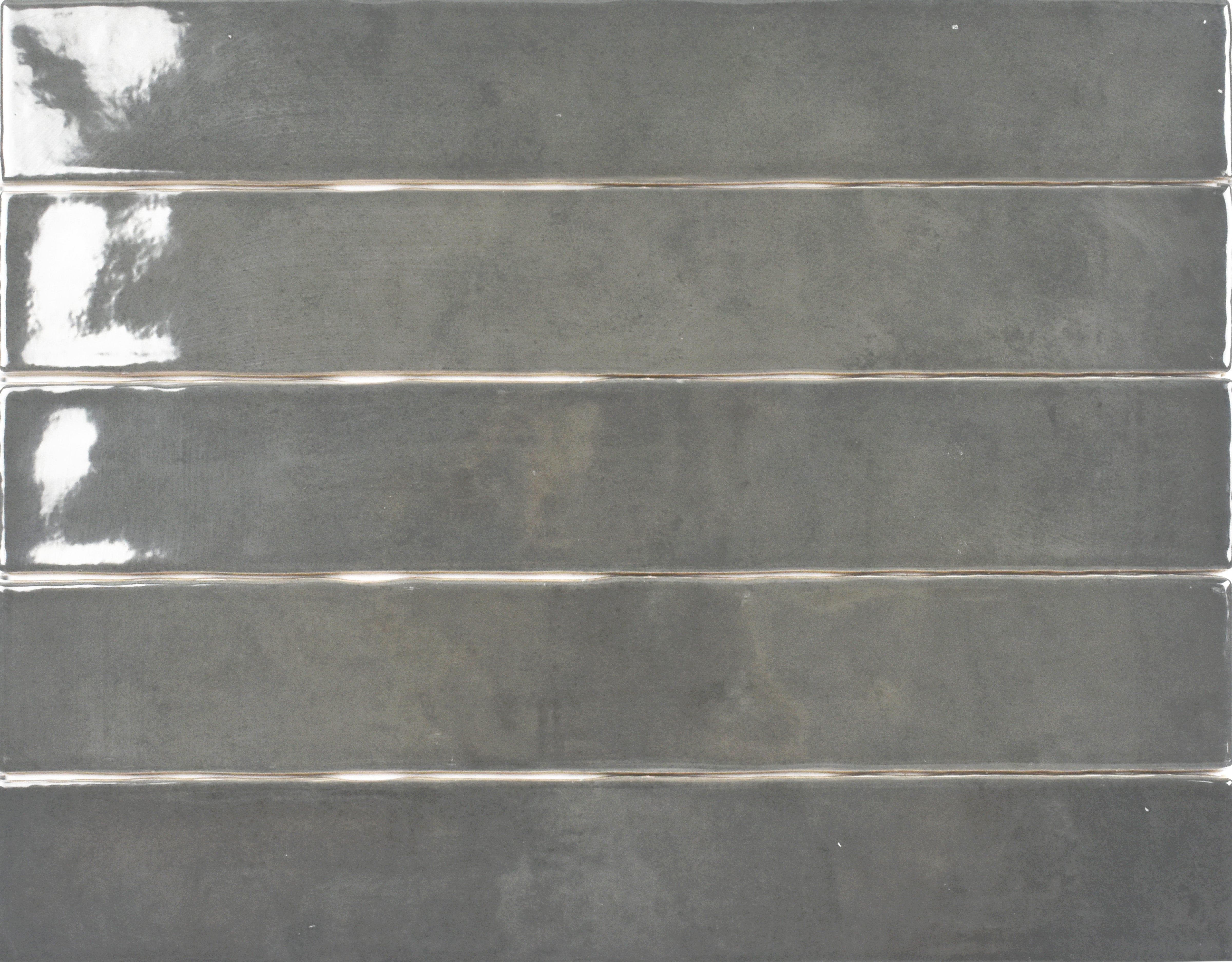 Zellige Ceramic Dark Gray 2" x 16" Polished