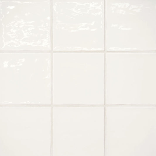 Marin  Glazed  Pearl White 4" x 4"