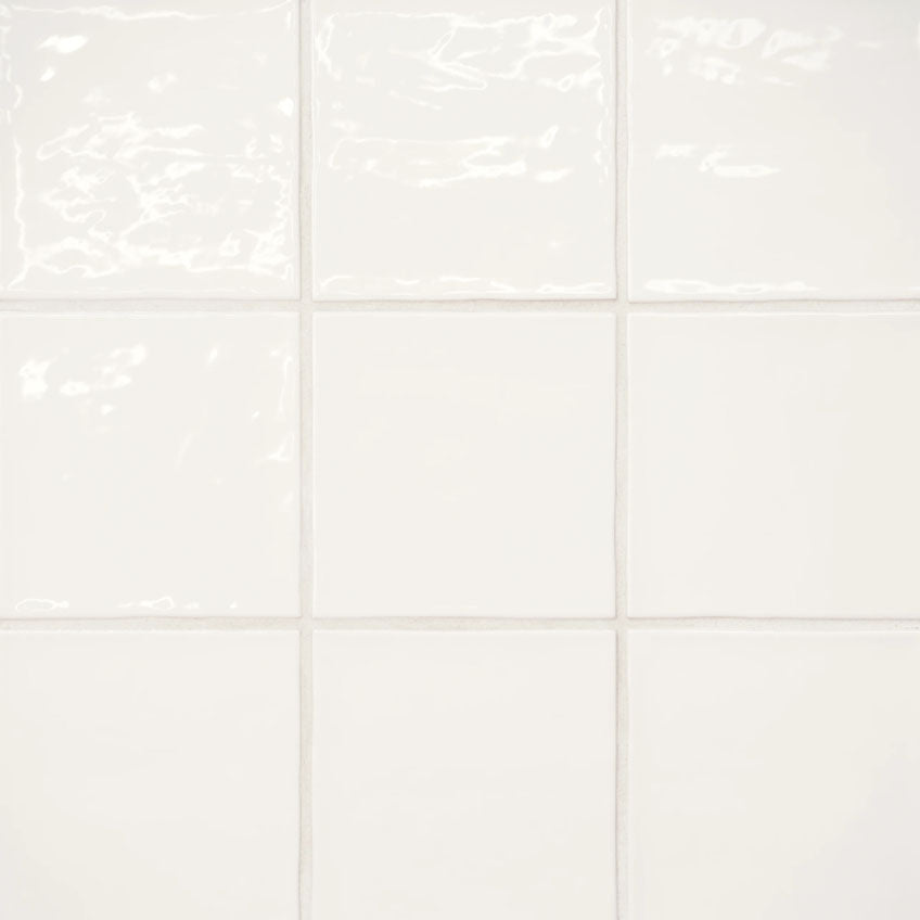 Marin  Glazed  Pearl White 4" x 4"