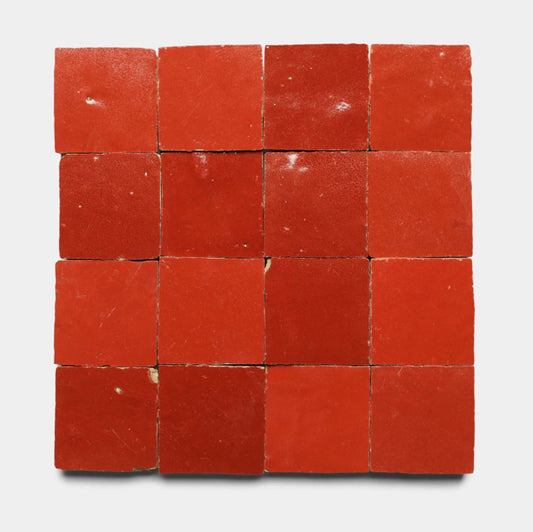 Spice Red 2" X 2" X 3/4" Glazed