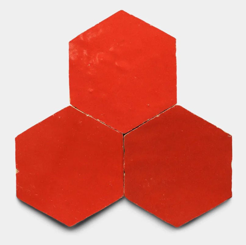 Spice Red 2" X 2" X 3/4" Glazed
