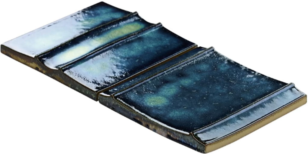 Kinro Ocean Blue  6" x 6" 3D  Metallic Matte Patterns Square