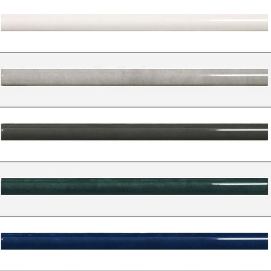 Zellige Ceramic Pencil Trim 3/4" X 16" Polished
