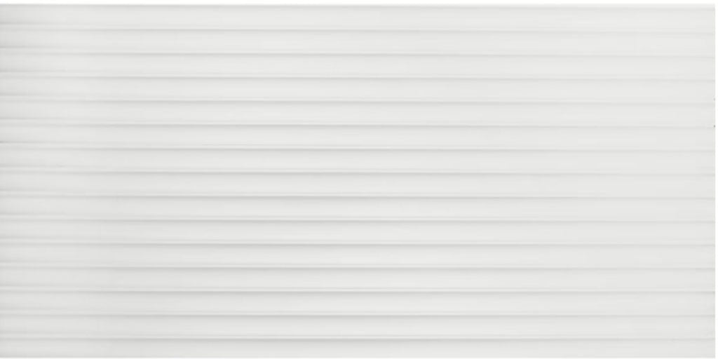 Plaster Fluted White  18" x 48" 3D  Matte