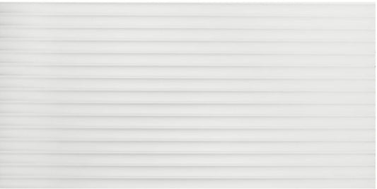 Plaster Fluted White  18" x 48" 3D  Matte