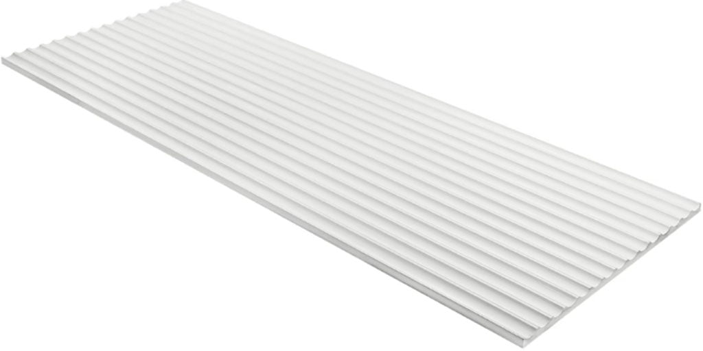 Plaster Fluted White  18" x 48" 3D  Matte