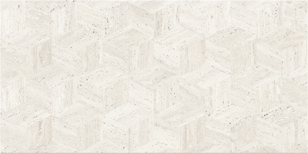 Sensi Roma White Satin  Cube Deco 24" X 48"