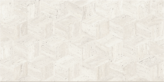 Sensi Roma White Satin  Cube Deco 24" X 48"