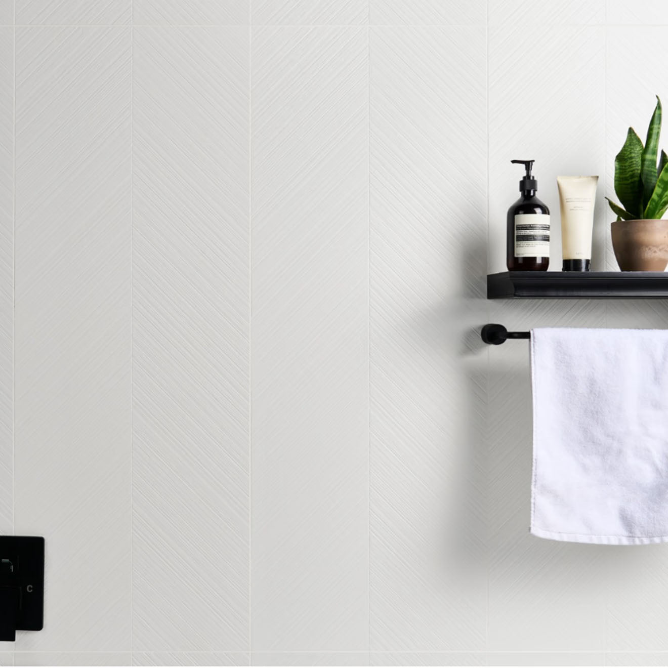 Plaster Arrow White Textured  18" x 48" 3D  Matte