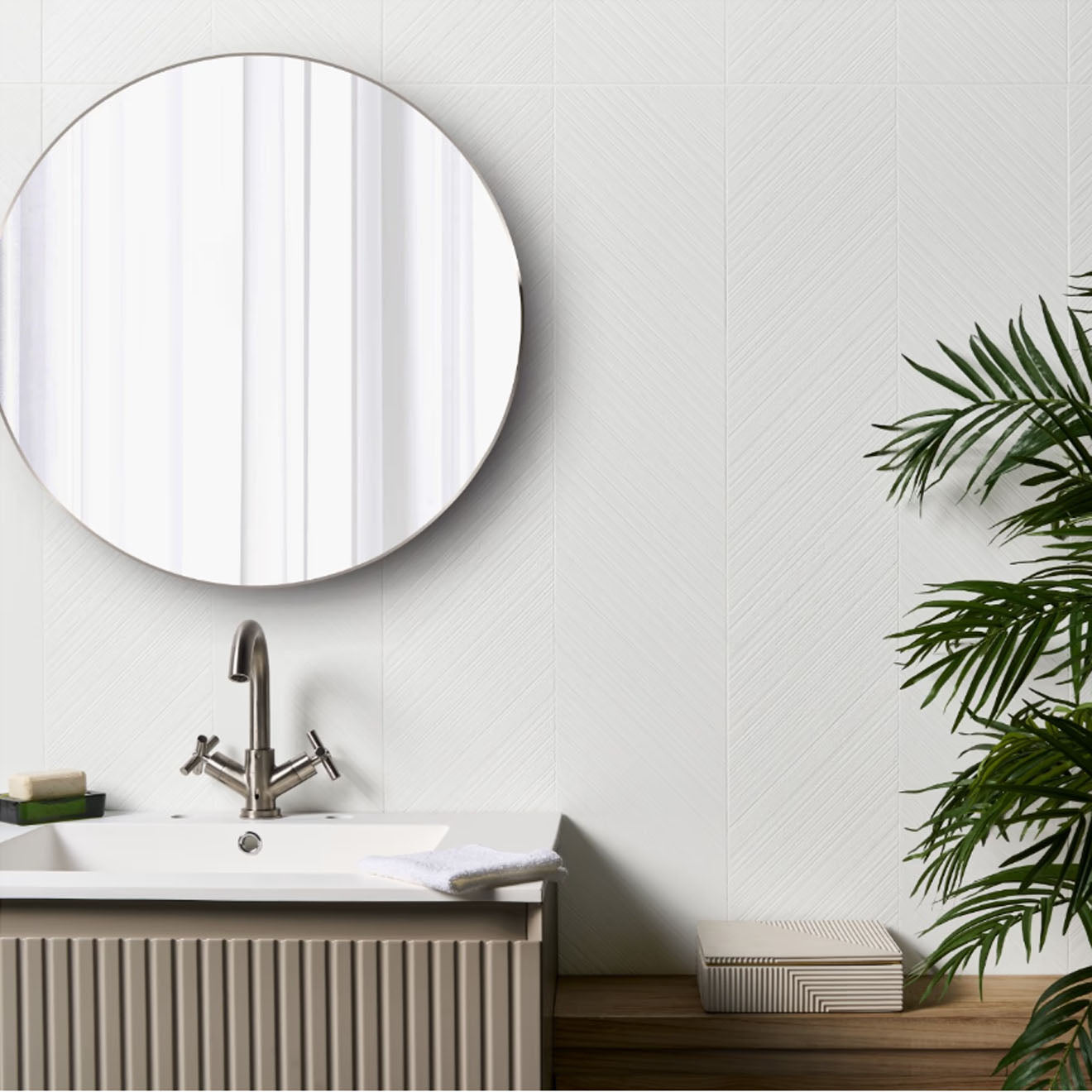 Plaster Arrow White Textured  18" x 48" 3D  Matte