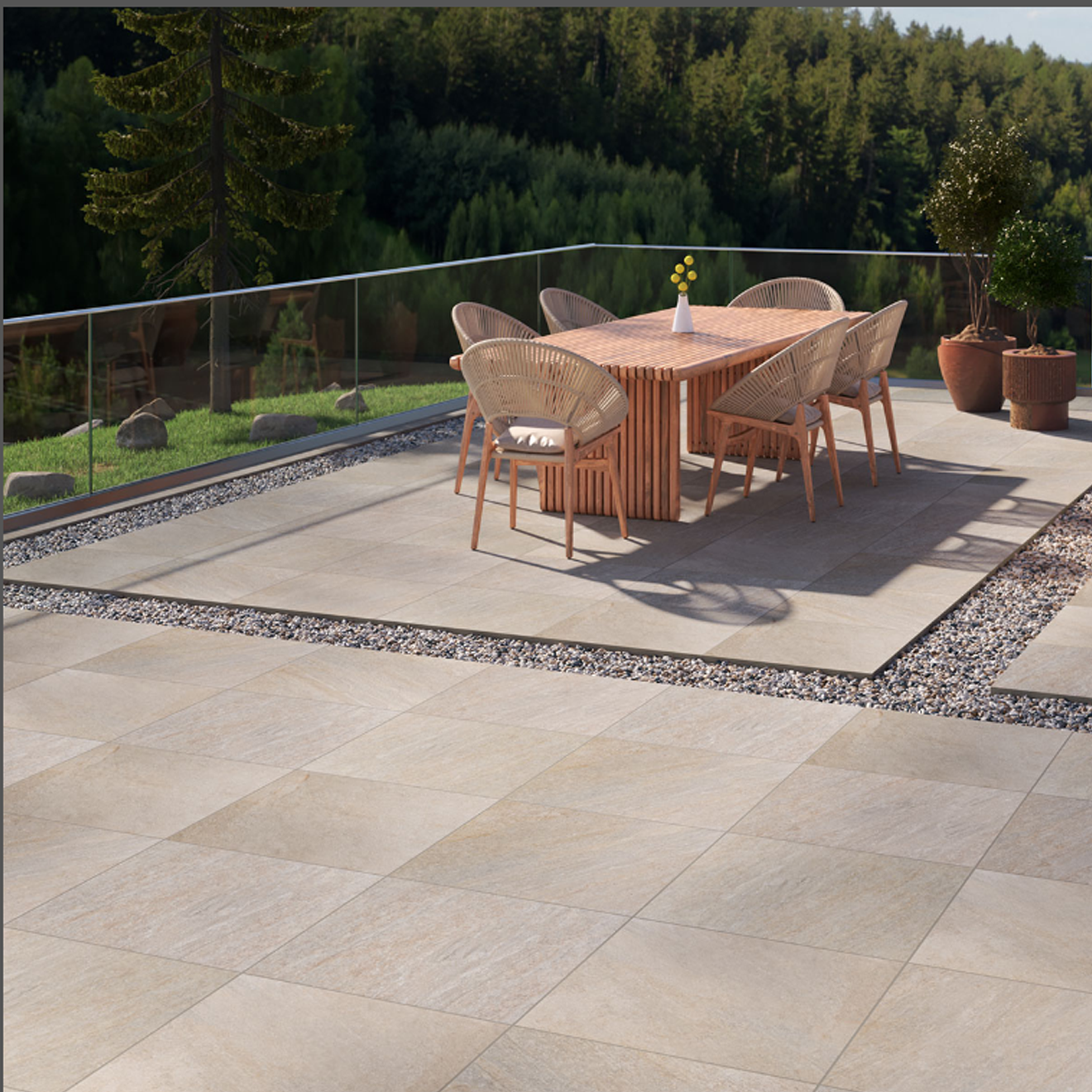 Arterra Paver Quartz Beige Matte 24"X 24"x 2CM