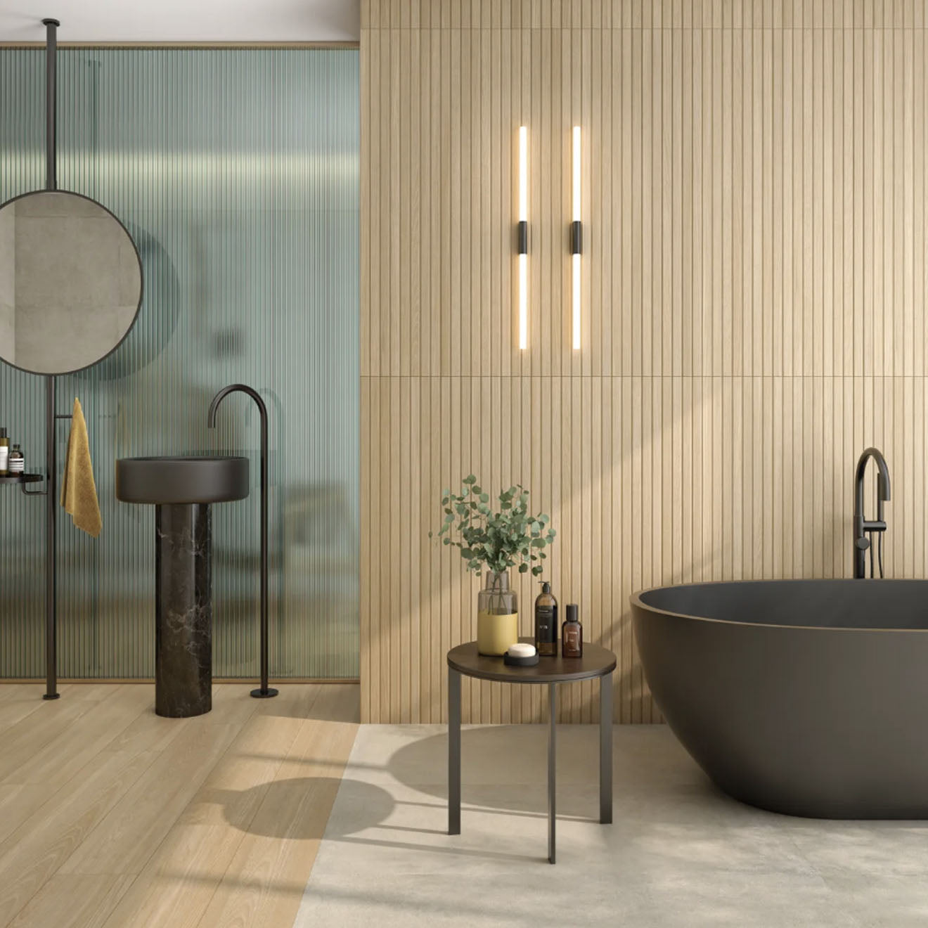 Strata Brandy Ribbed Matte 3D Deco 24" X 48"