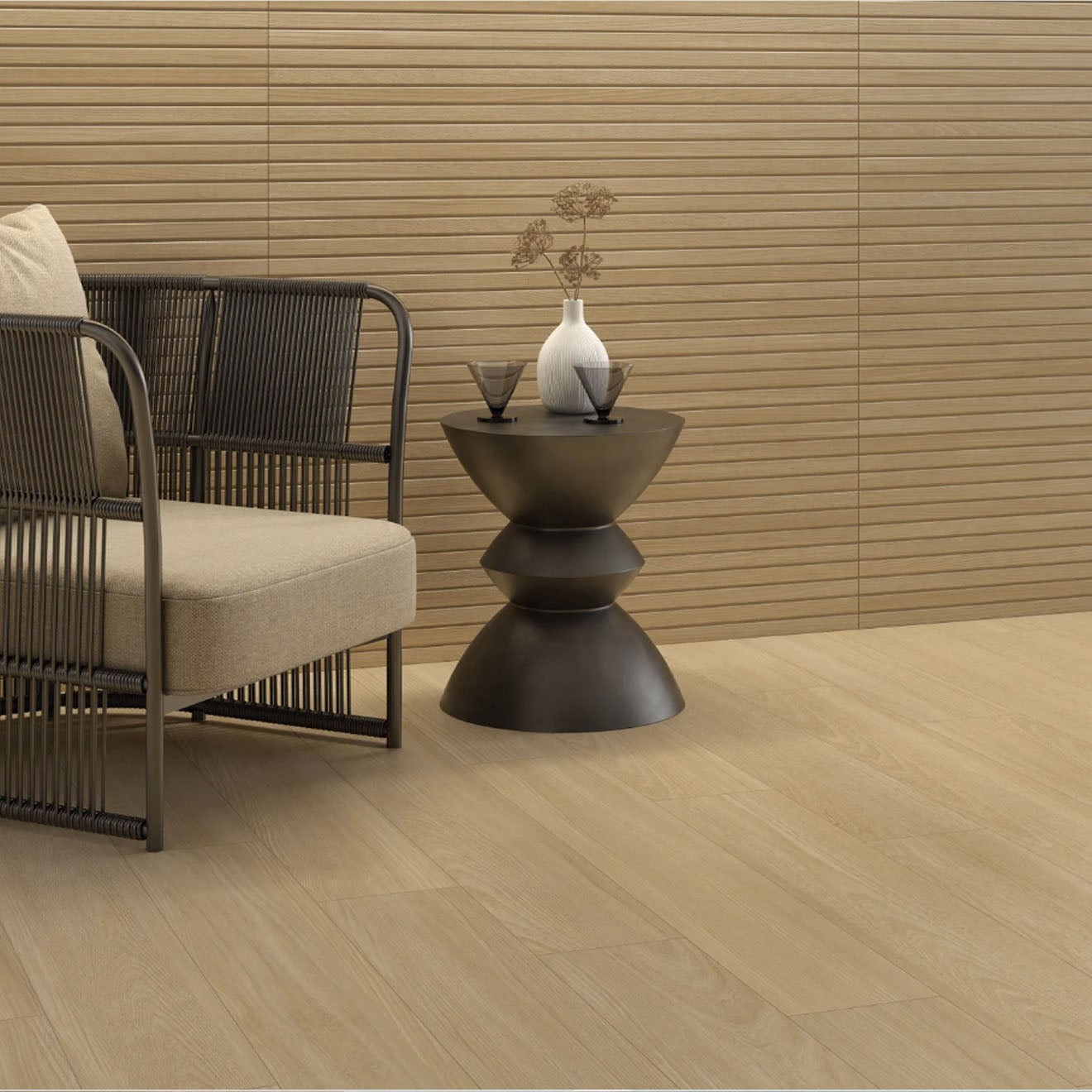 Strata Brandy Ribbed Matte 3D Deco 24" X 48"
