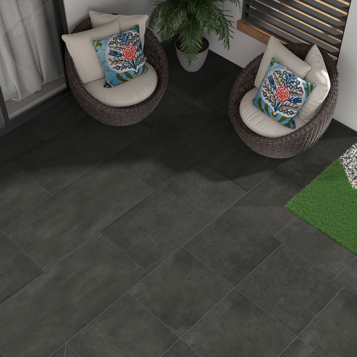 Arterra Paver Cementique Graphite Matte 24"X24"X2CM