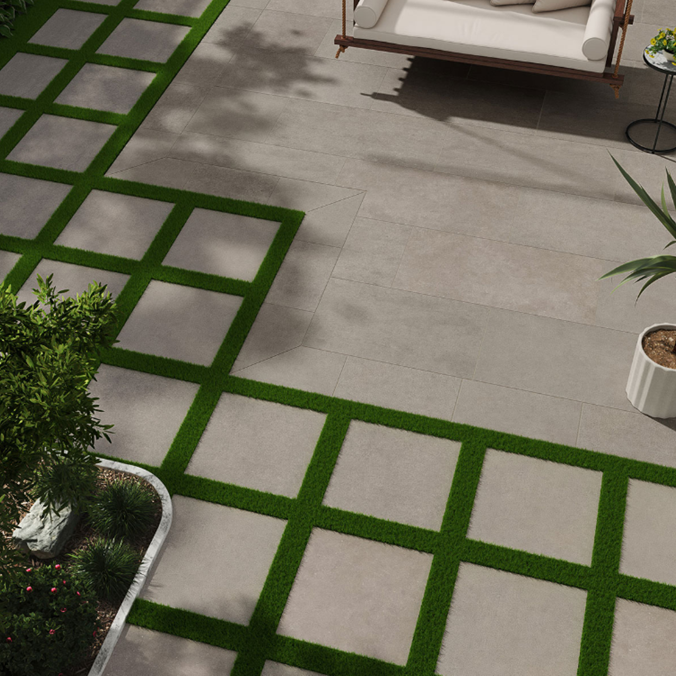 Arterra Paver Cementique Silver Matte 24"X24"X2CM