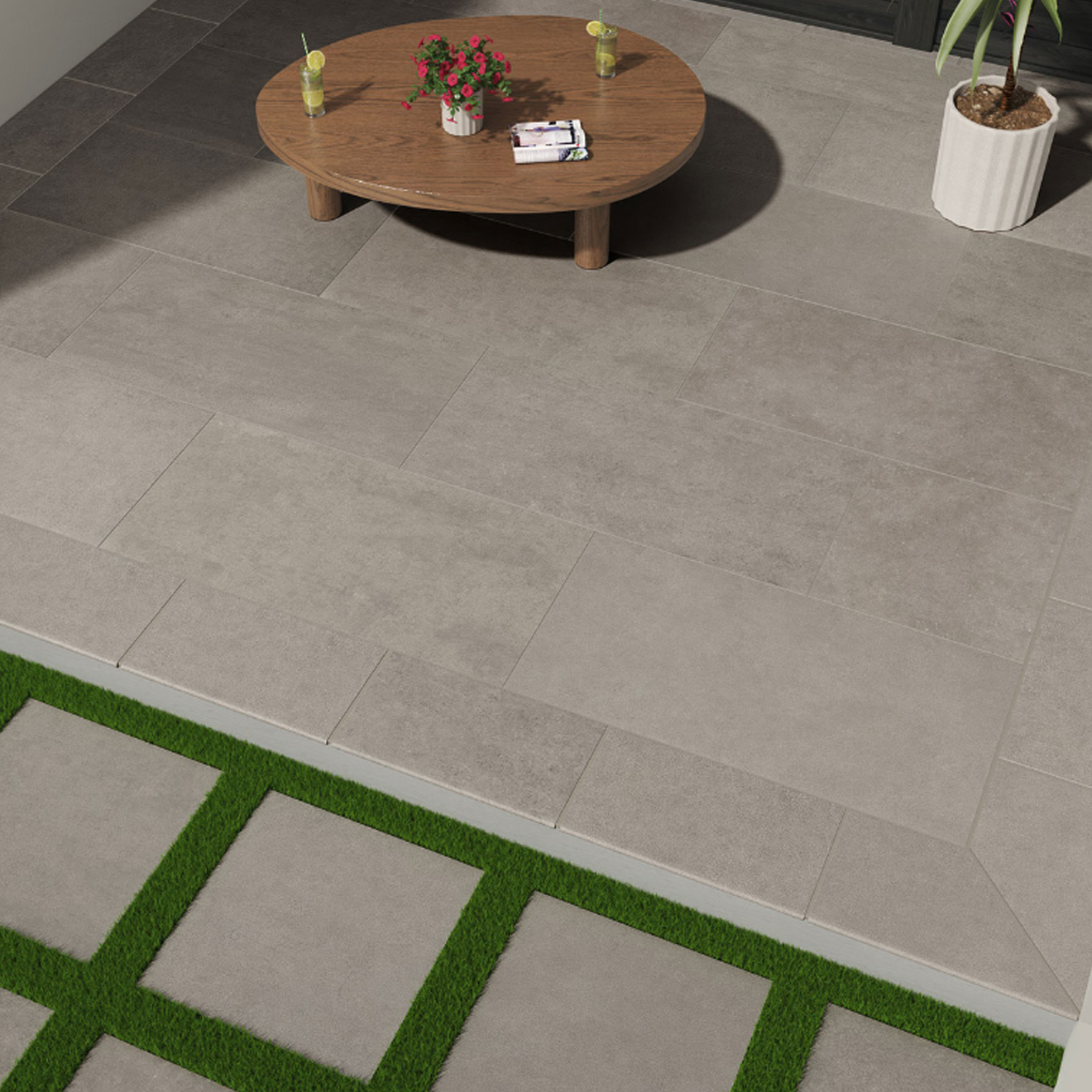 Arterra Paver Cementique Silver Matte 24"X24"X2CM