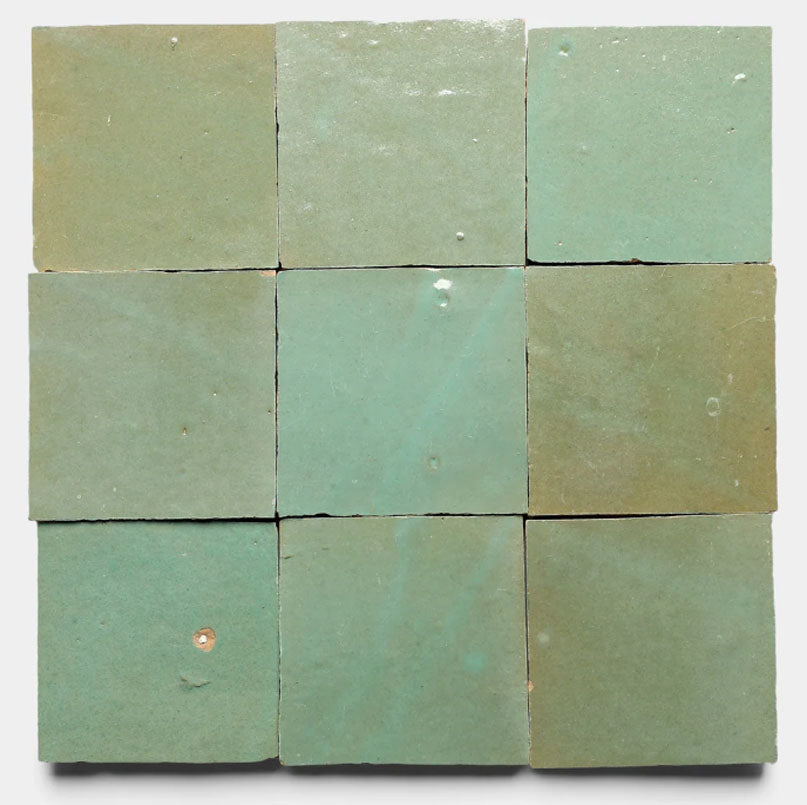 Seafoam Patina  2" X 6" X 3/4" Glazed