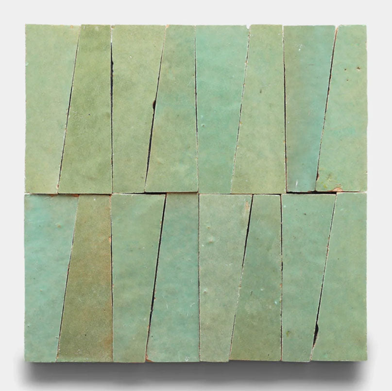 Seafoam Patina  2" X 6" X 3/4" Glazed