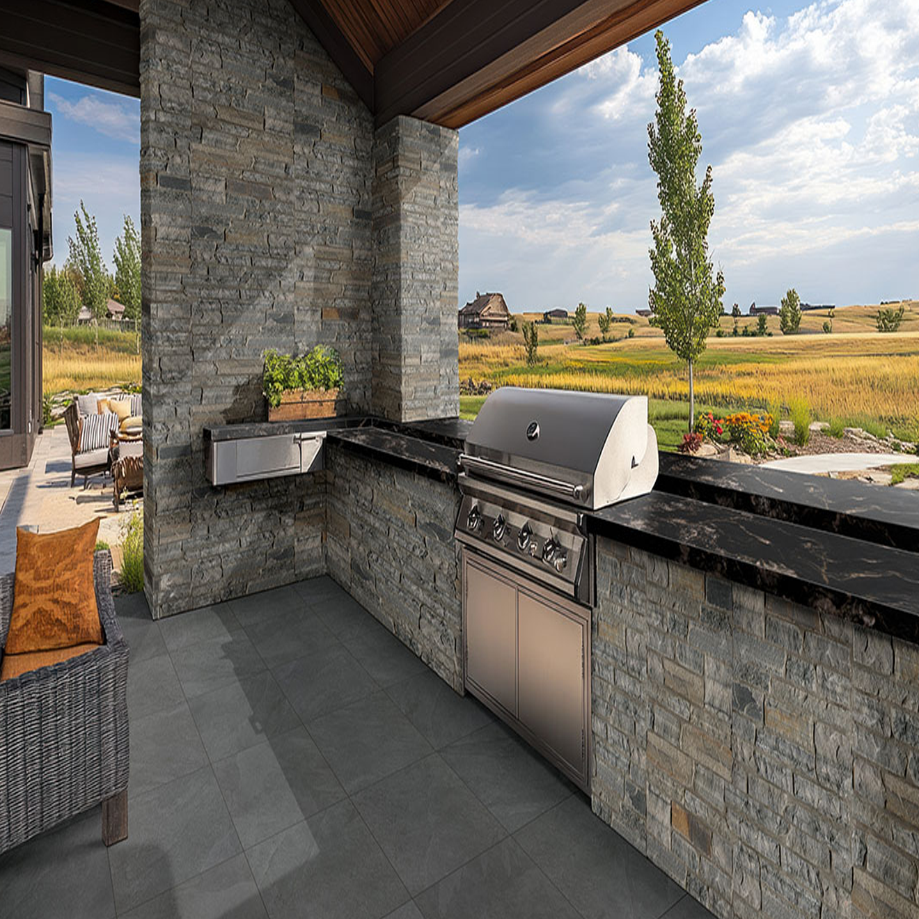Arterra Paver Legions Midnight Montage Matte 24"X24"X2CM