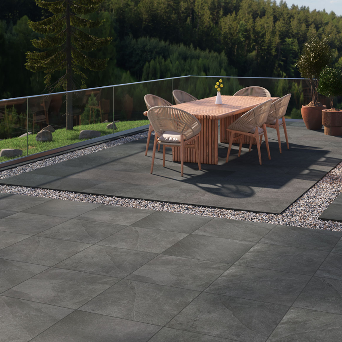 Arterra Paver Legions Midnight Montage Matte 24"X24"X2CM