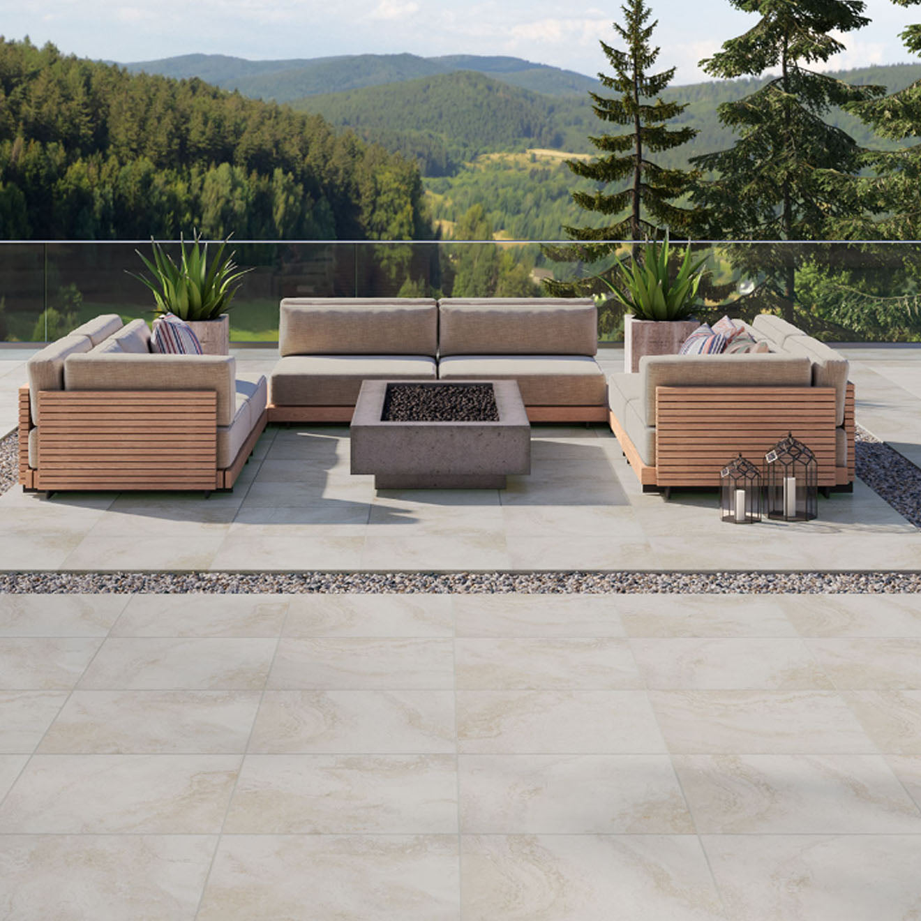 Arterra Paver LivingStyle Travertino  Matte 24"X24"X2CM