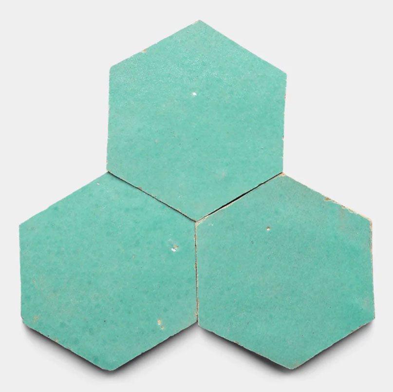 Caribbean Mint  2" X 6" X 3/4" Glazed