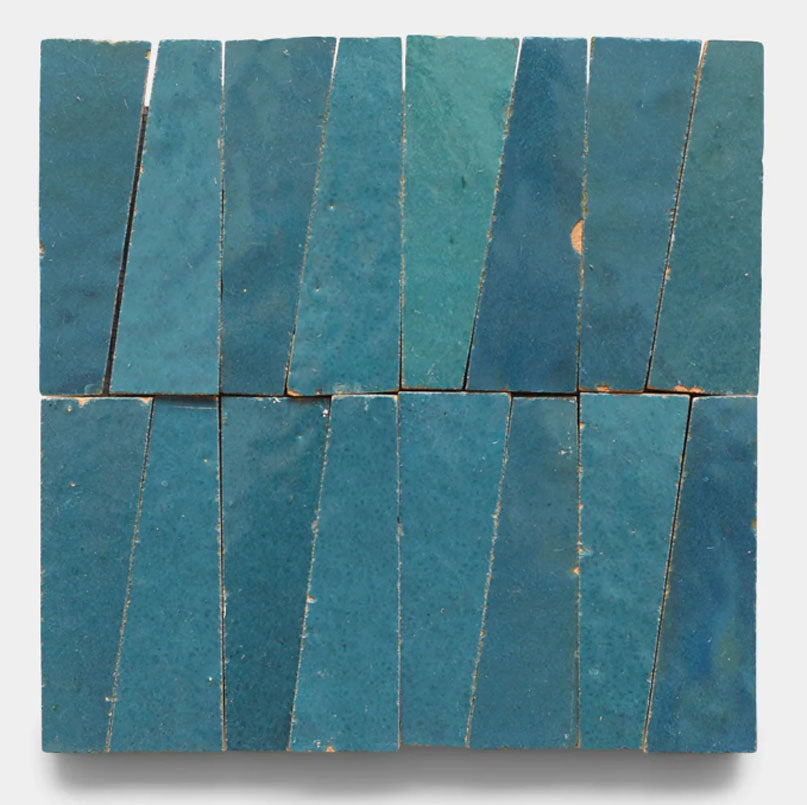 Deep Teal Sea 2" X 6" X 3/4" Glazed