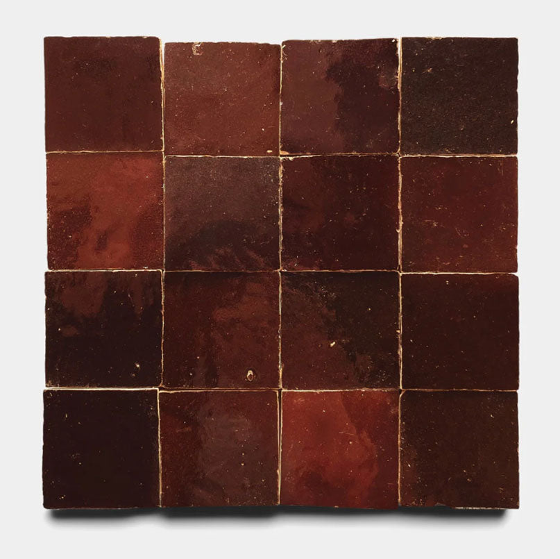 Caramel Clay Handmade Glazed Clay Tile — 2" × 6"