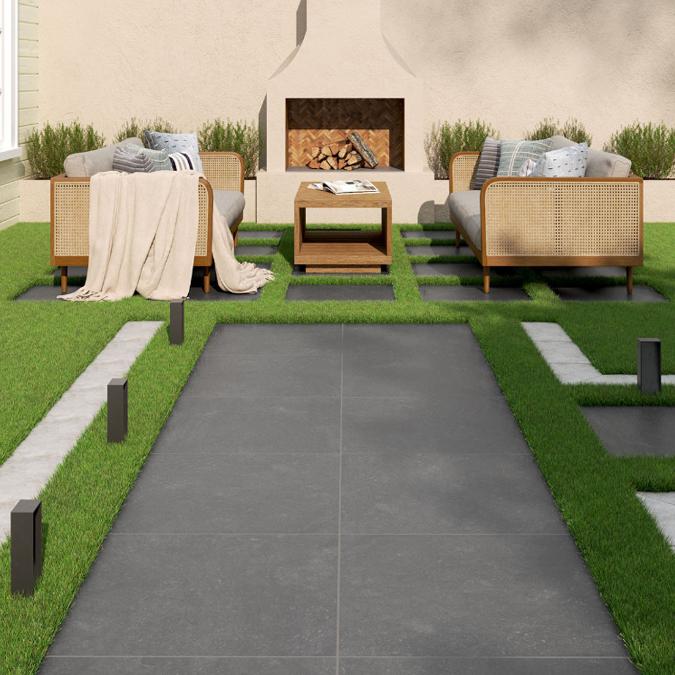 Arterra Paver Vulkon Nero Matte 24"X24"X2CM