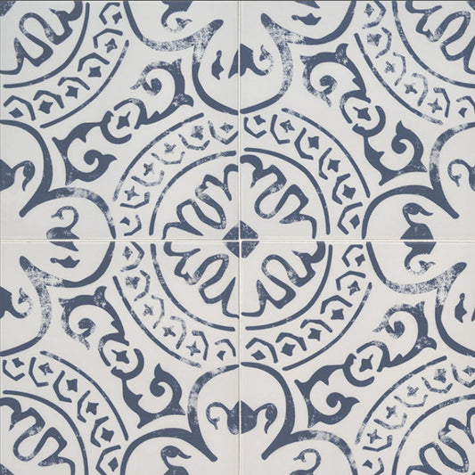 Kenzzi Indigo Encaustic Matte 8" X 8"