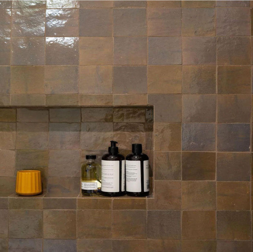 Weathered Taupe 2" X 2" X 3/4" Glazed