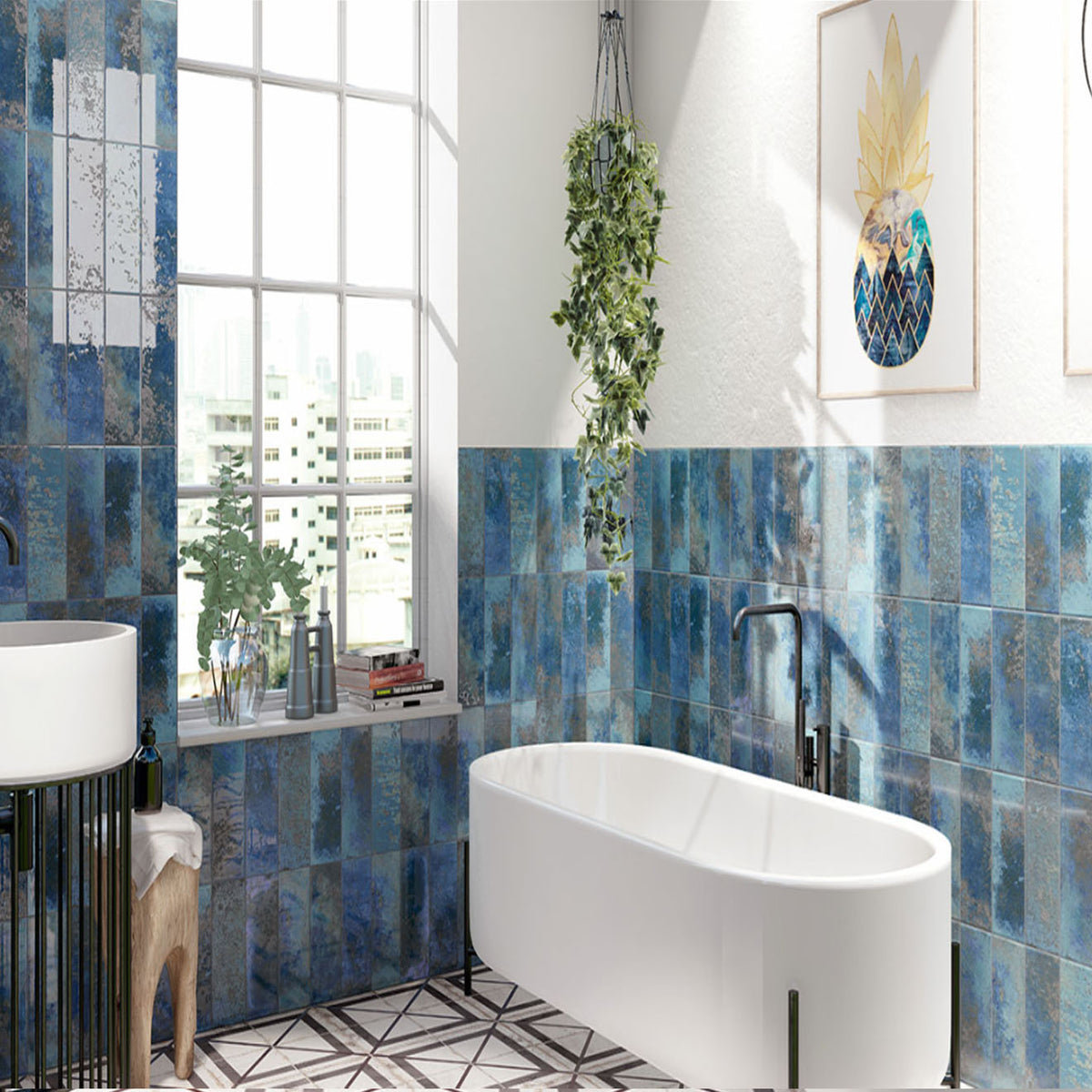 Marza Cobalt Subway Glossy 4" x 12"