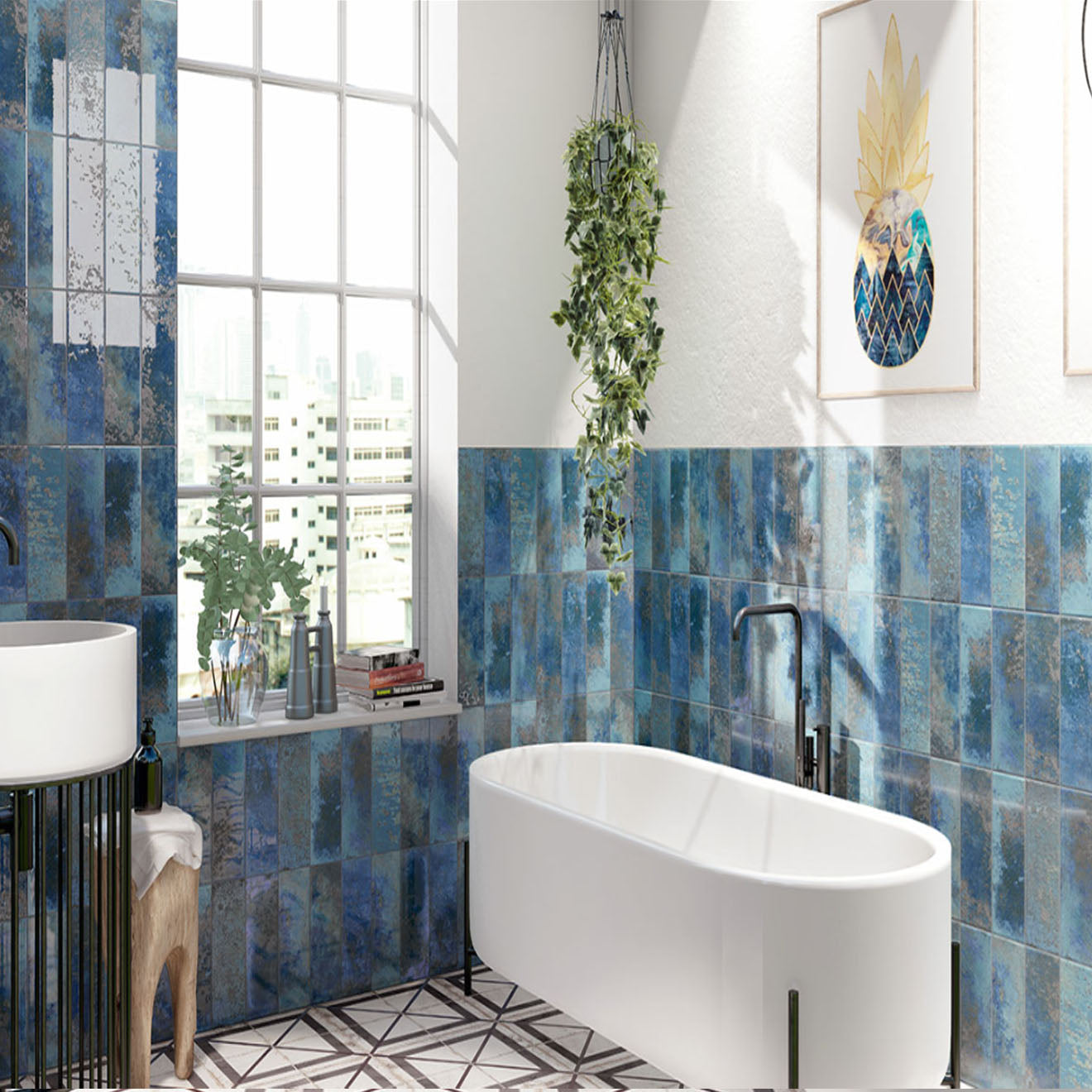 Marza Cobalt Subway Glossy 4" x 12"