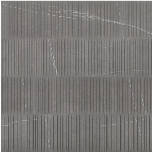 Nomade Argent  Parallelo Deco Matte 24" X 48"