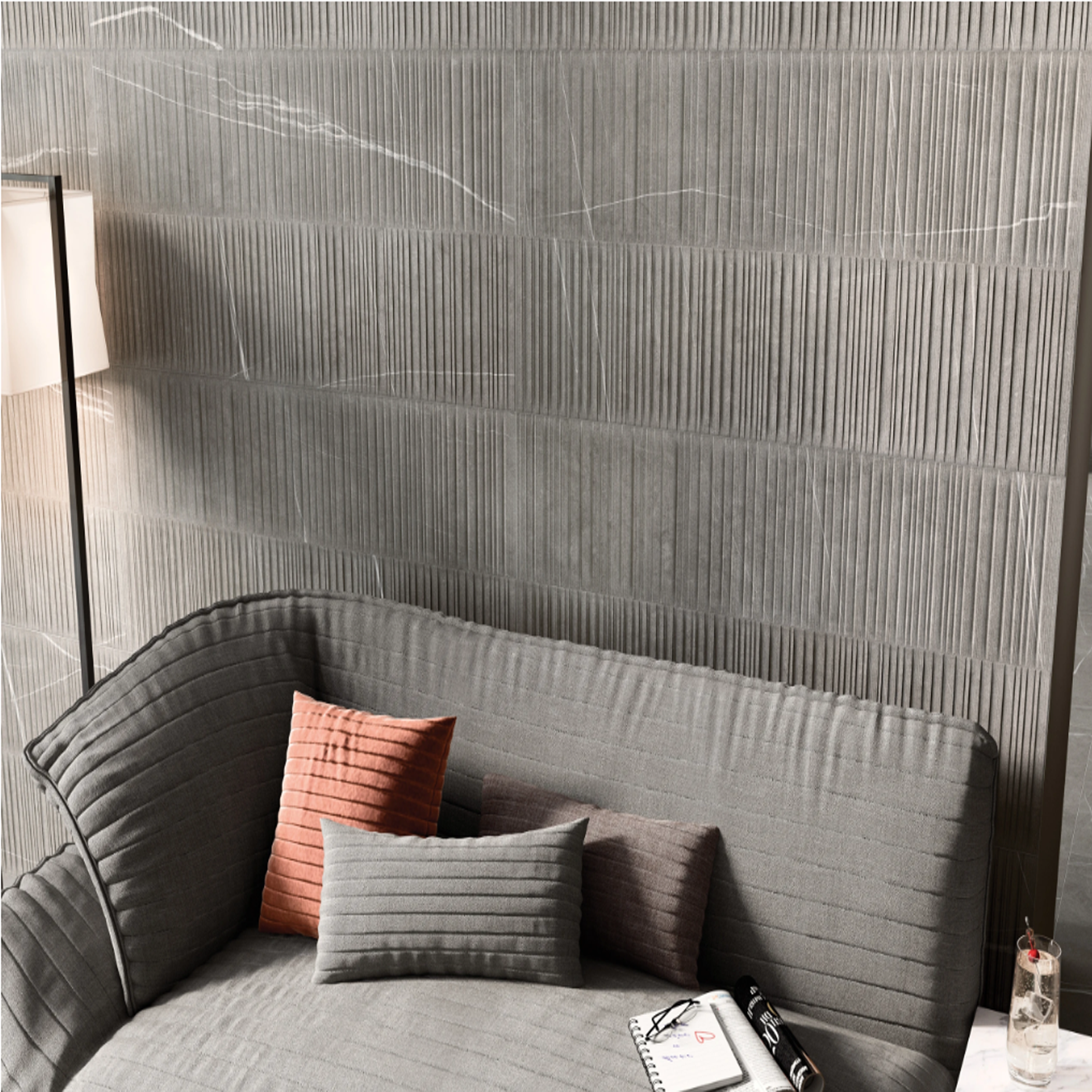 Nomade Argent  Parallelo Deco Matte 24" X 48"